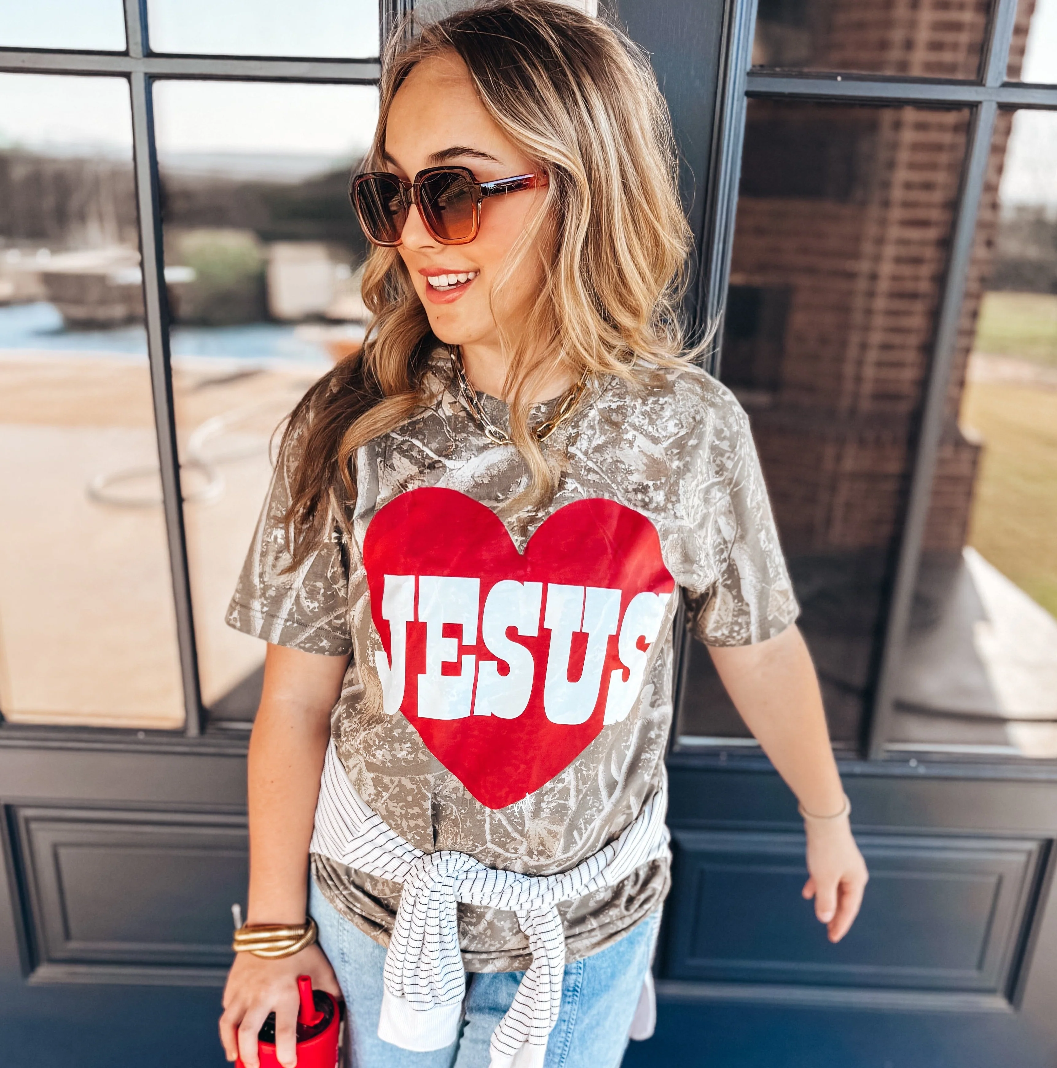 Camo Jesus Heart Tee - Image 2