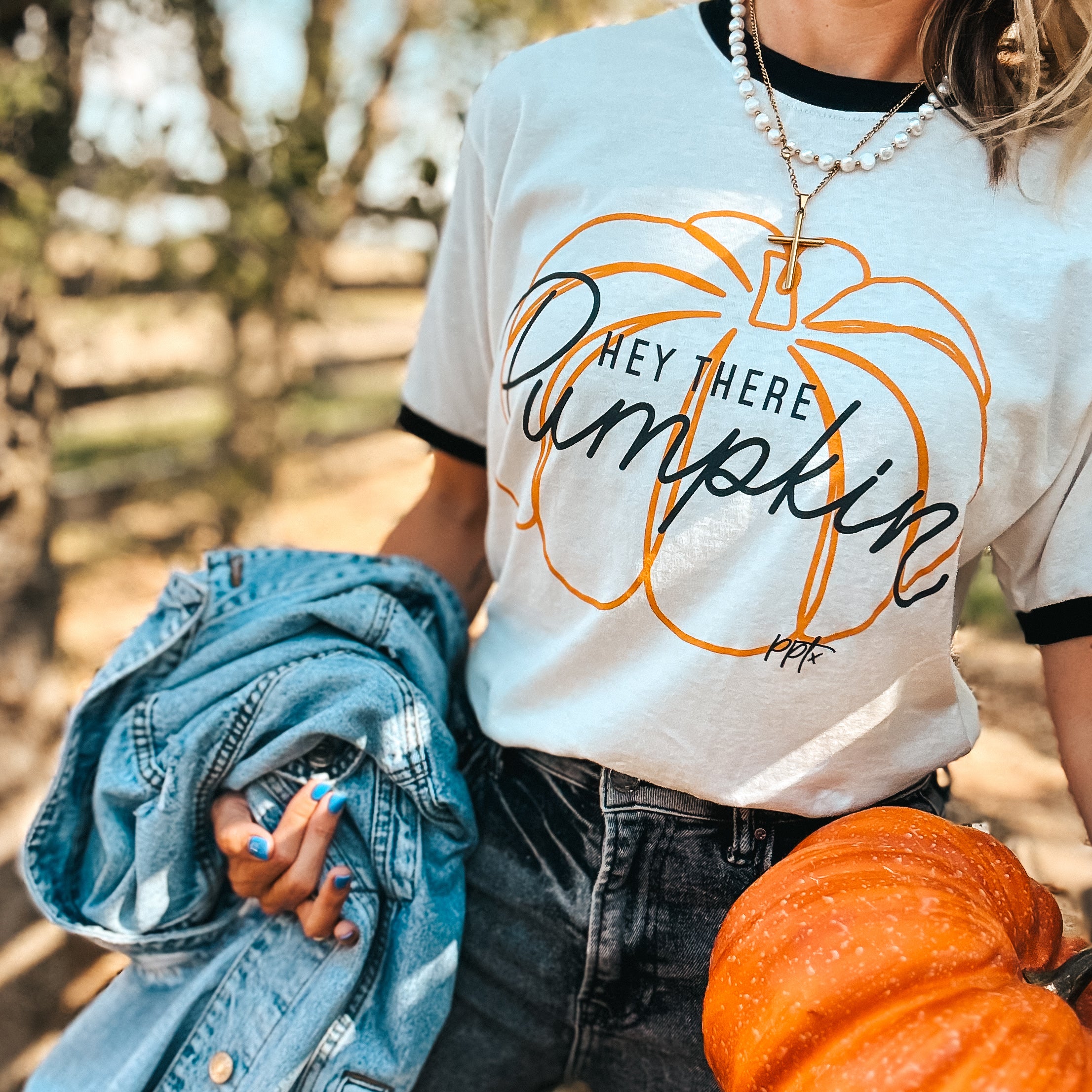 Hey There Pumpkin Ringer Tee - Image 3