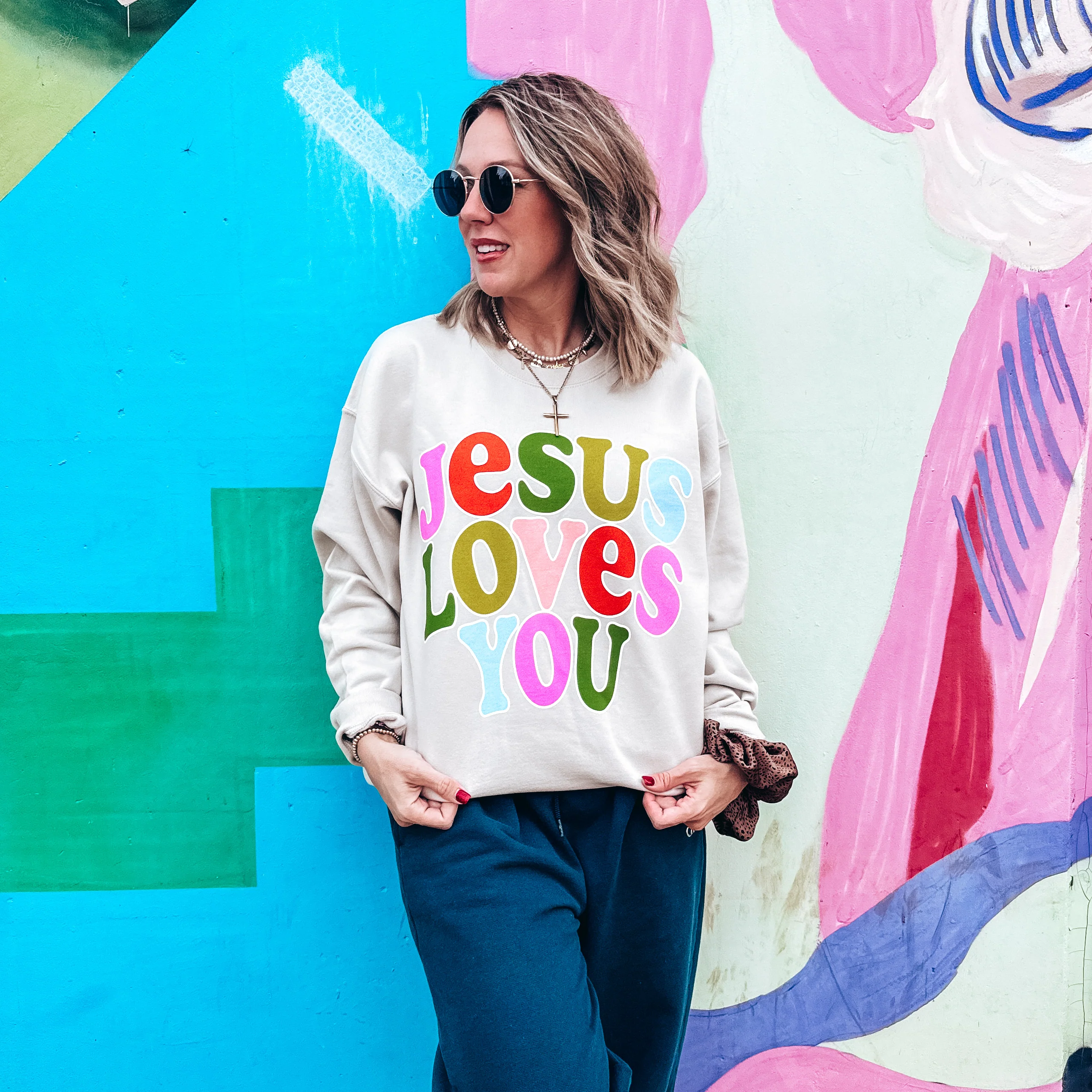 Jesus Loves You Sweatshirt - Image 2