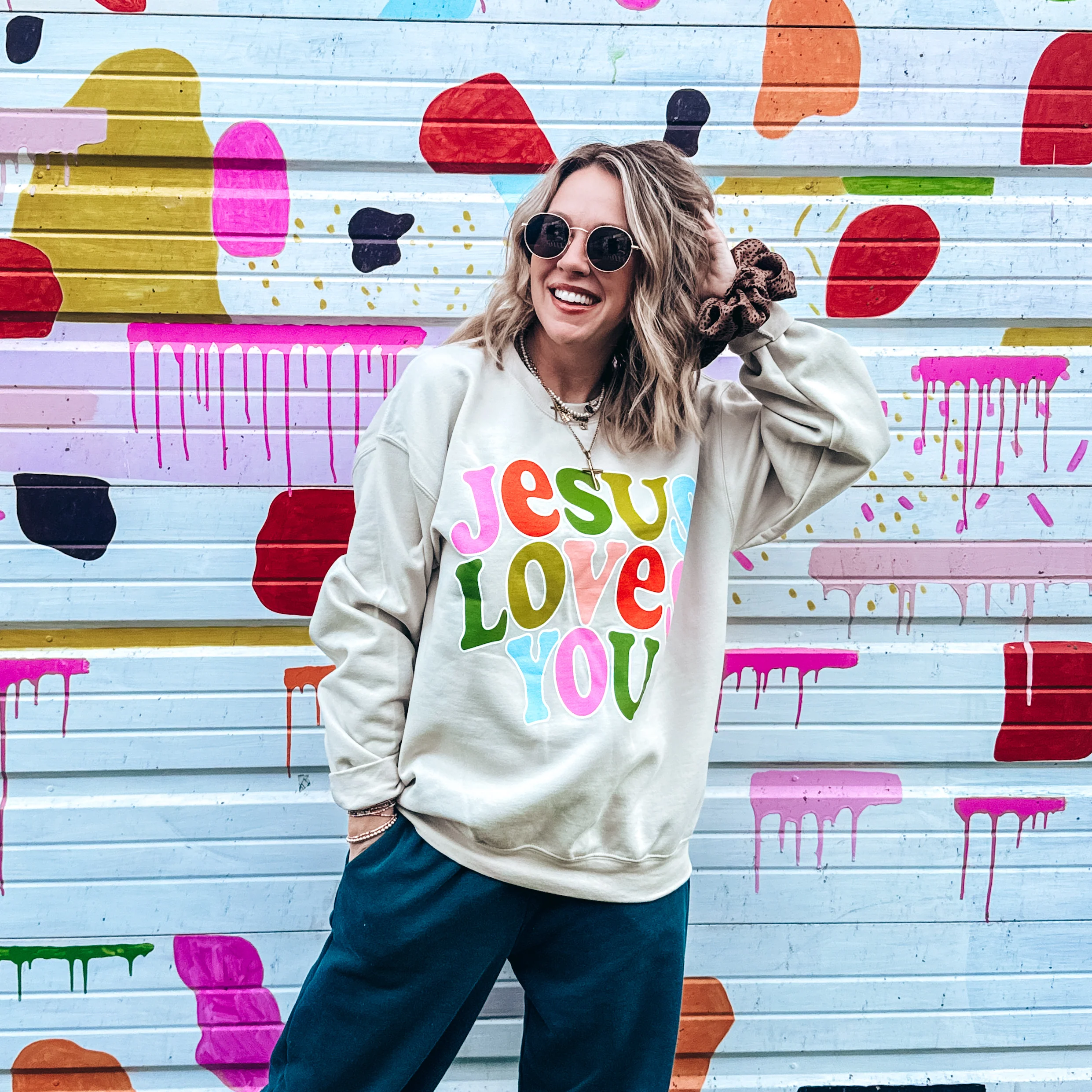 Jesus Loves You Sweatshirt - Image 3