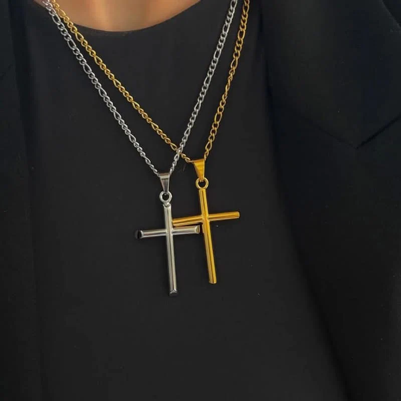Gold Cross Necklace - Image 3