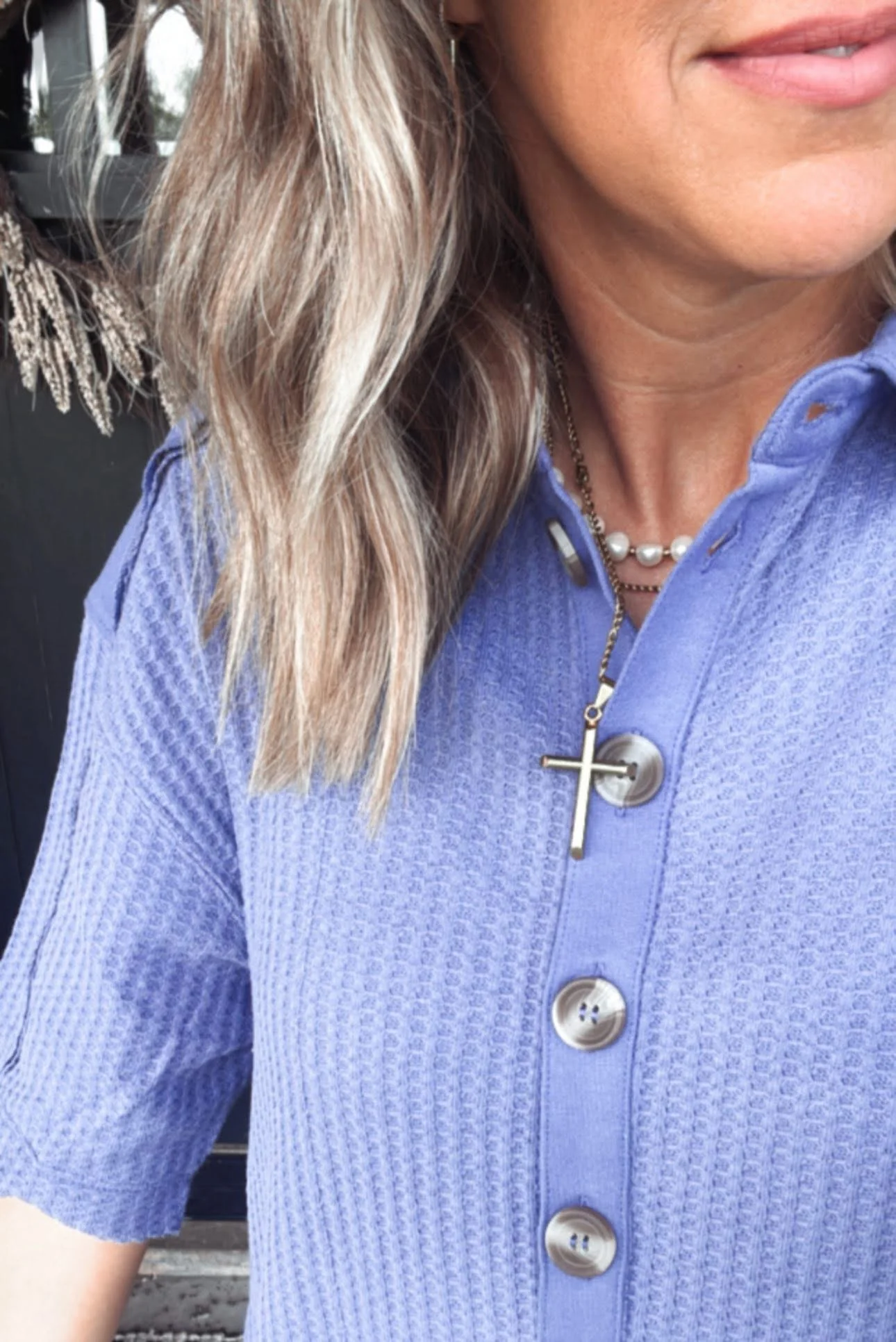 Silver Cross Necklace - Image 3
