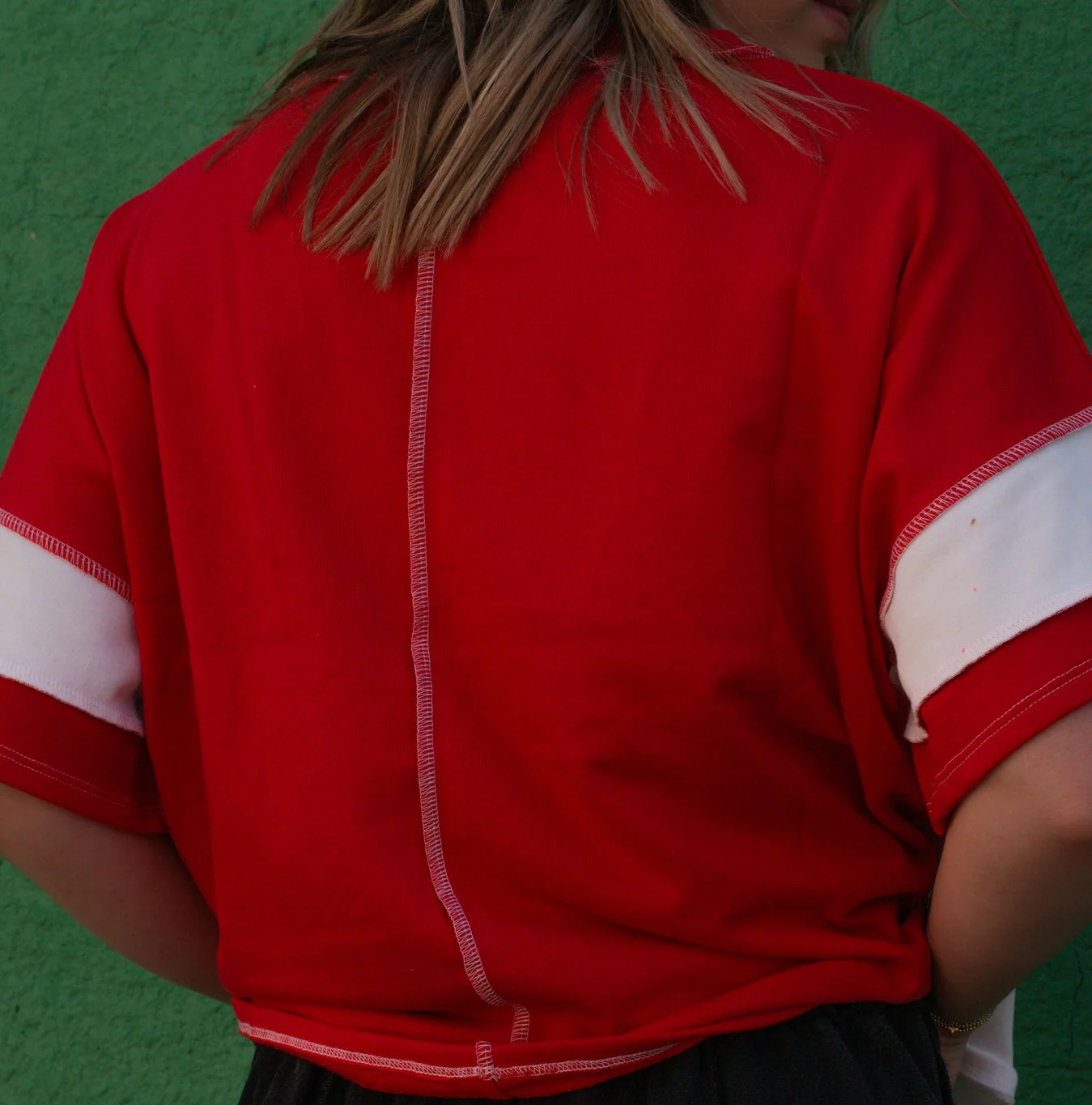 Simple Solids Top - RED - Image 2