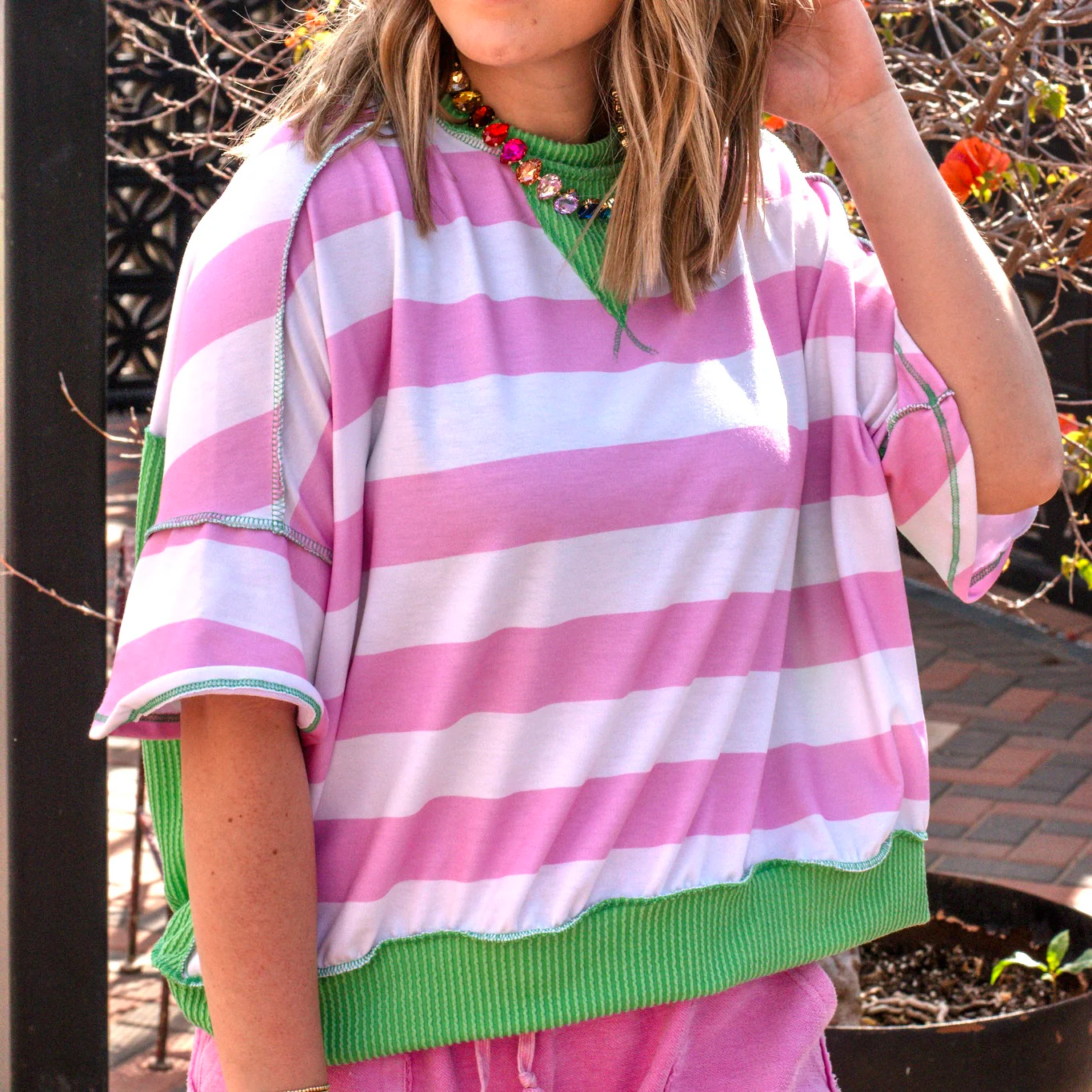 Spring Staple Top - PINK - Image 2