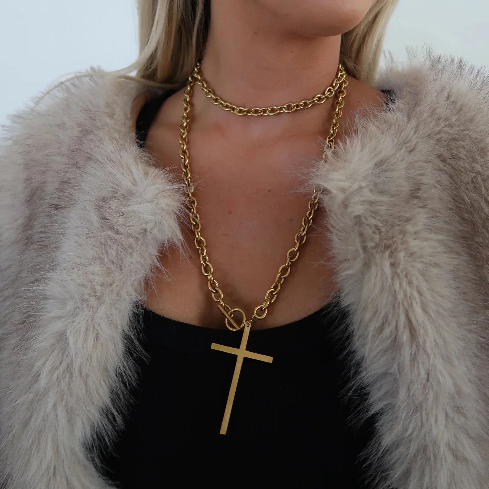Wrap Around Cross Necklace - Image 2